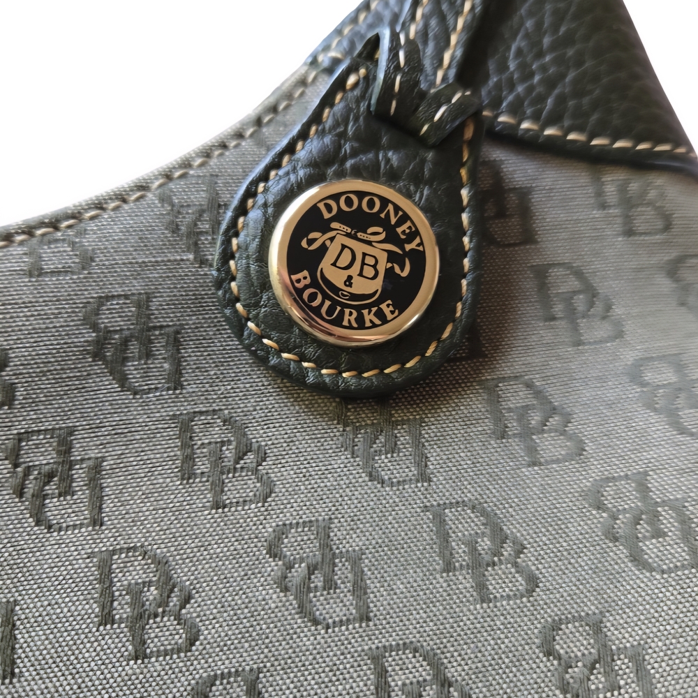 Dooney & Bourke Black and Gray Hobo Bag - Picture 8 of 14